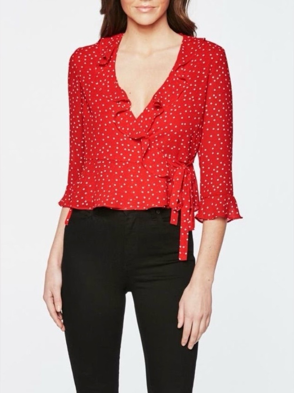 New with tags ⭐️ Bardot Berry Spot Top